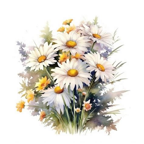 Images De Bouquet Marguerites Aquarelle T L Chargement Gratuit Sur