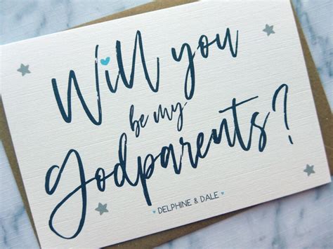 Personalised Will You Be My Godmothergodfathergodparents Etsy Uk