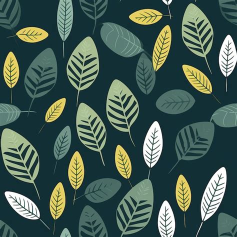 Premium AI Image Seamless Pattern With Green Leaves