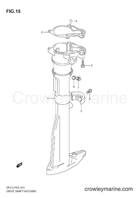 Drive Shaft Housing Four Stroke Outboard Df Crowley Marine