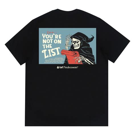 Camiseta Básica Unissex Youre Not On The List Of Death T Sete Custom