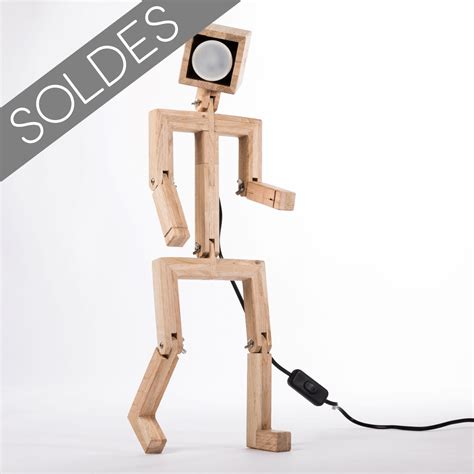 Jaffu lampe bonhomme design articulée en bois luminaires par