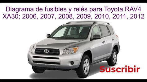 Diagrama de fusibles y relés para Toyota RAV4 XA30 2006 2007 2008