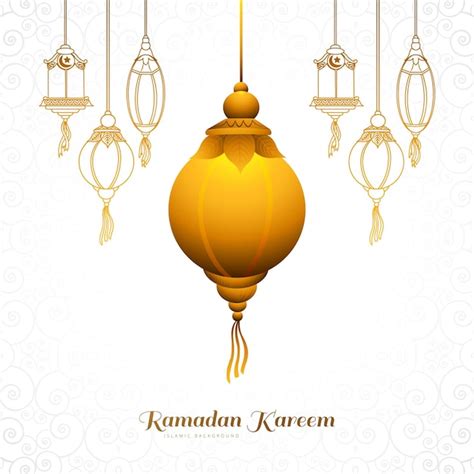 Salutation Du Festival Islamique Ramadan Kareem Avec Fond De Carte De