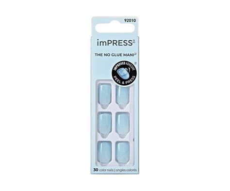 ImPress Ongles à pression courts carré ovale 30 unités Kiss