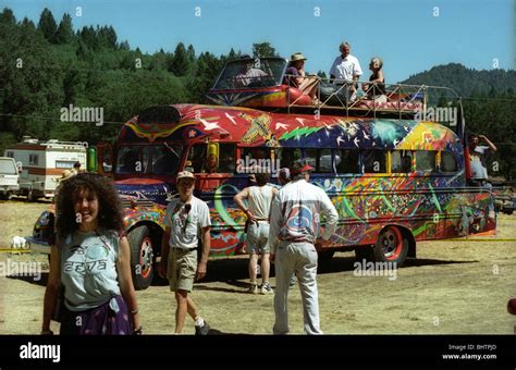 Ken Keseys Merry Prankster Bus Furthur Parks The Pignic At Wavy Gravy