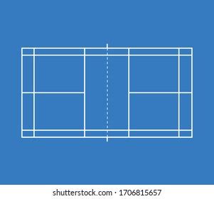 Badminton Court Field Plan Markings Stock Vector (Royalty Free) 1706815657 | Shutterstock