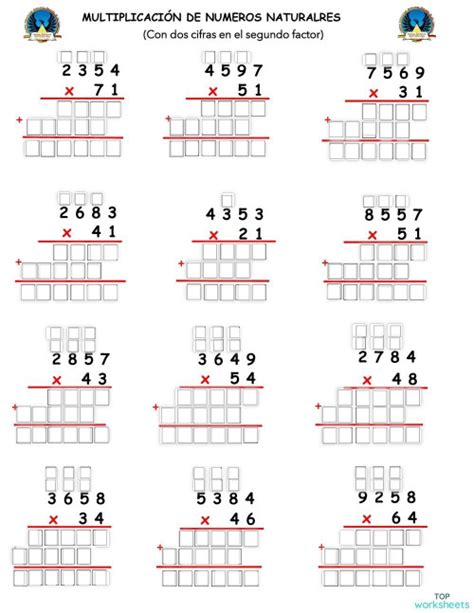 Multiplicaciones 2 Cifras