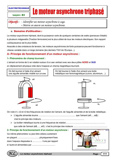 Le Moteur Asynchrone Triphas Fichier Pdf