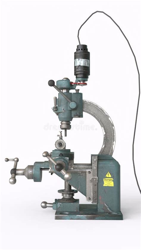 advanced machine  white background stock illustration