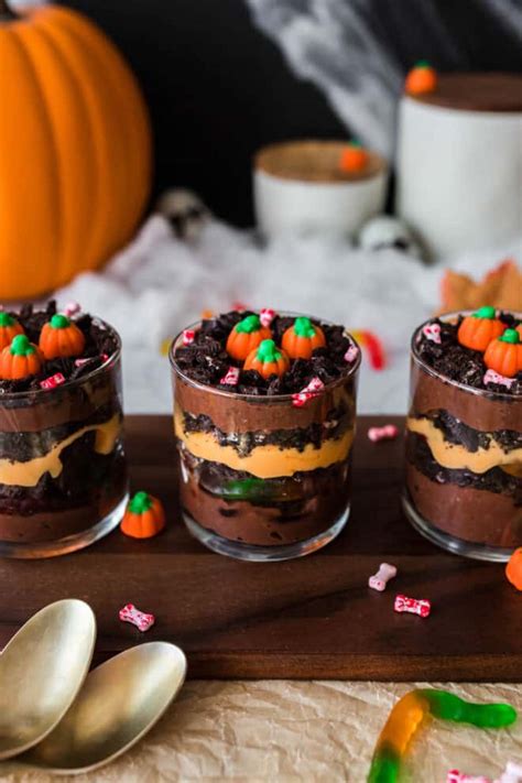 Halloween Dirt Cake Pudding Cups Foxes Love Lemons