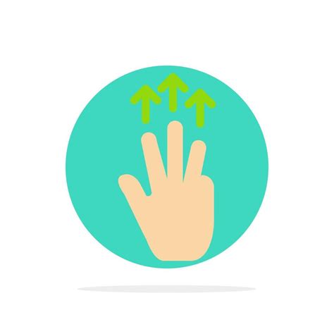 Gestures Hand Mobile Three Finger Touch Abstract Circle Background Flat