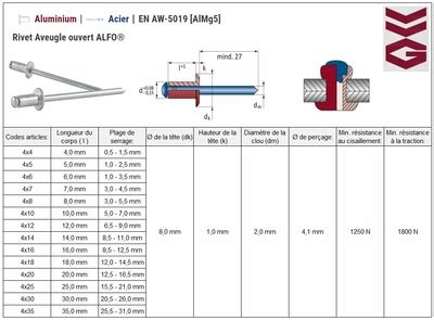 Rivets Aveugles Ouvert Aluminium Acier T Te Plate La Boutique Du