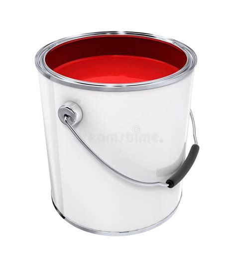 Color Paint Pouring From Buckets And Mixing Stock Illustration