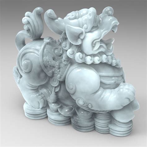 Pixiu Old Chinese Mythical Hybrid Creature Powerful Protectors 3d Model