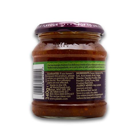 Patak S Hot Mango Chutney 340 G Online At Best Price Lulu Kuwait