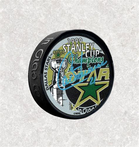 Guy Carbonneau 1999 Stanley Cup Final Autographed Puck – jlbsportrarities