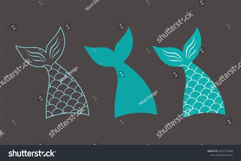 Mermaid Tail Mermaid Vector Clip Art Stock Vector Royalty Free 2003719988 Shutterstock