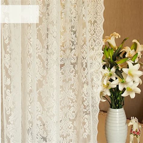 1Pc European Style Polyester Lace Curtains For Living Room/ Bedroom ...