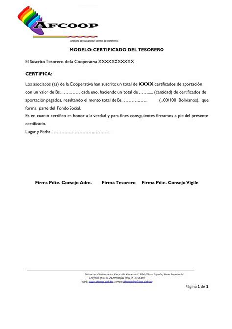 PDF Certificado De Tesorero DOKUMEN TIPS