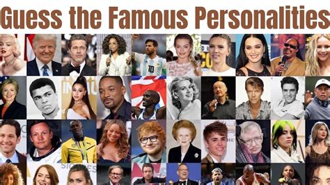 Guess The Famous People Challenge Youtube