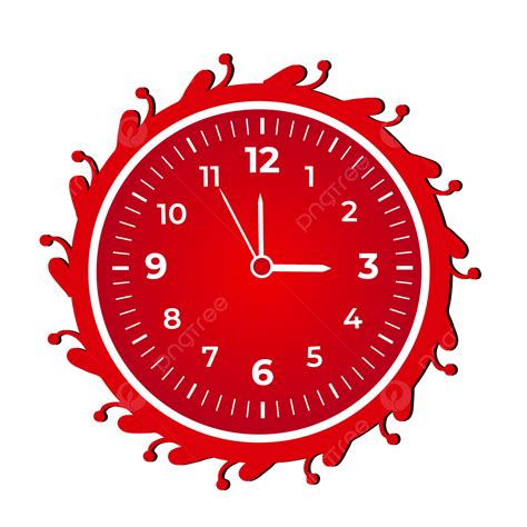 Red Wall Clock Design Free Vector Download Red Wall Clock Design