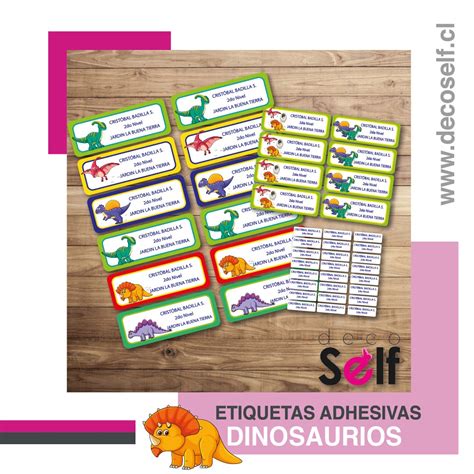 Lámina Etiqueta Dinosaurios