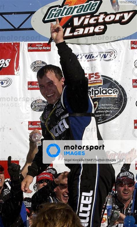 Ryan Newman USA ALLTEL Ford Celebrates His Fifth Victory Of The Year