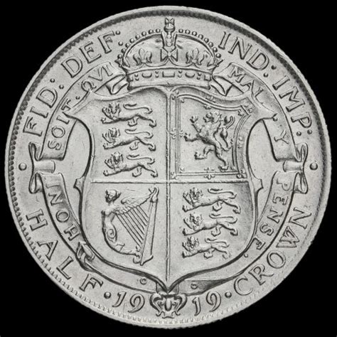 George V Silver Half Crown Scarce Gvf