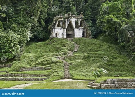 Palenque - maya temple stock photo. Image of scenic, centroamerica - 12025262