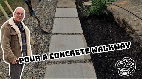 Pouring A Concrete Walkway The Easy Method Concrete Diyconcrete Youtube