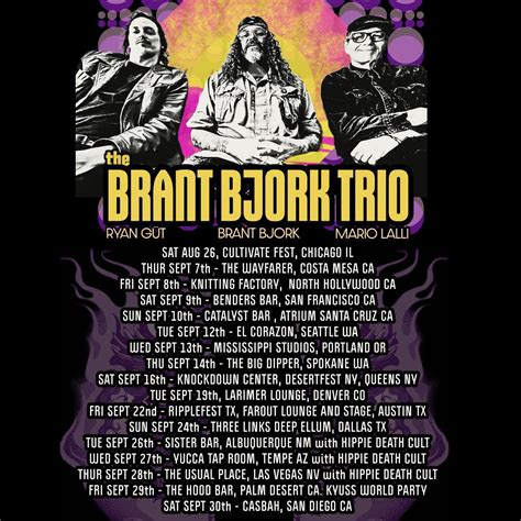 The Brant Bjork Trio Us Tour Dates Announced