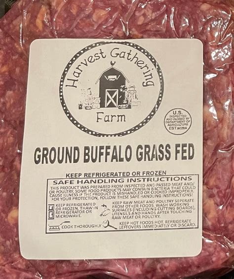 Grass Fed Ground Buffalo Lean 20 Lb Harvest Gathering