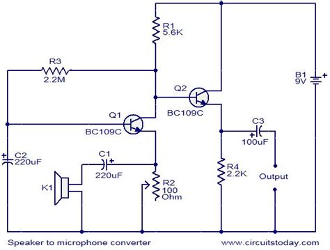 Speaker to microphone converter circuit | Todays Circuits ~ Engineering ...