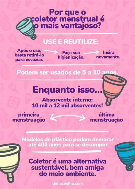 Tipos de absorventes Coletor menstrual Características de