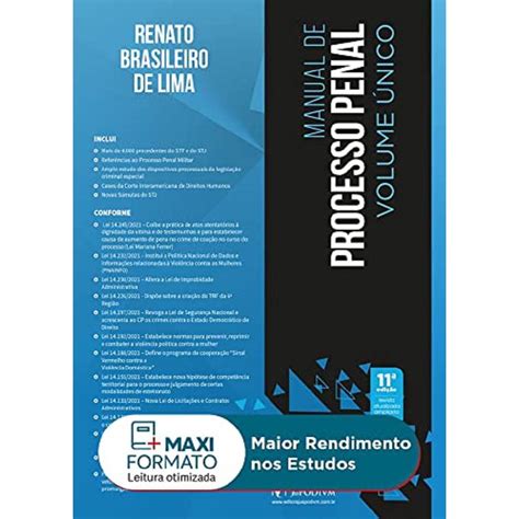 Manual De Processo Penal Volume Unico Ed Juspodivm Submarino