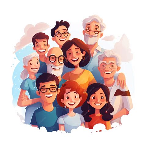 Premium Vector | Family reunion cartoon vector