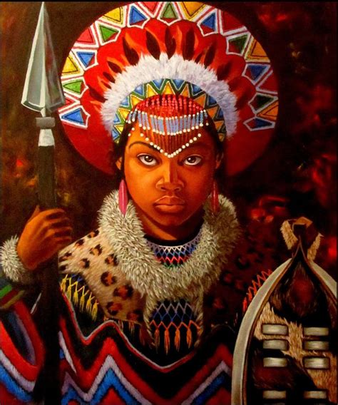 Zulu teen in traditional attire Painting by Chris Thinambo | Saatchi Art