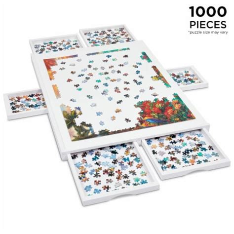 Jumbl 1000 Piece Puzzle Board 23 X 31 Wooden Puzzle Board With 6