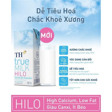 THÙNG SỮA TƯƠI TIỆT TRÙNG VỊ TỰ NHIÊN TH true MILK HILO 1 thùng