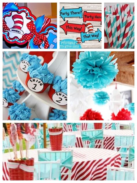 Dr Seuss Theme Party Ideas Inspiration Twins Baby Shower Seuss