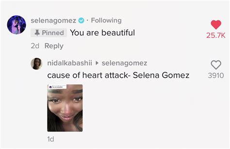 Selena Commented On A TikTok Video Selena Gomez Worldwide Worldwideselg