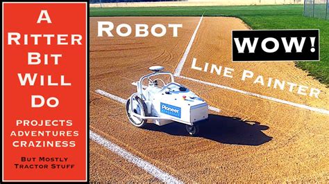 Mini Robot Tractor Paints Baseball Softball Football Soccer Fields