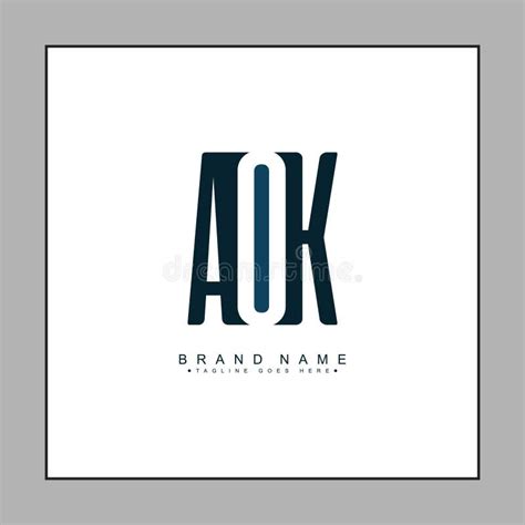 Logotipo De La Letra Inicial Aok Logotipo De Monograma Simple Para Las