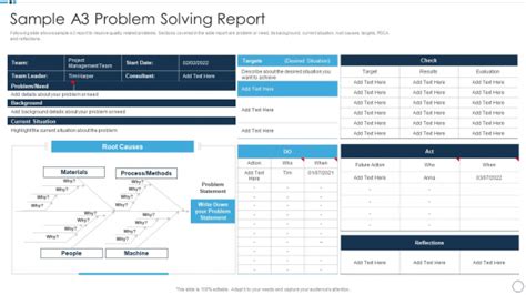 A3 Report Template Excel