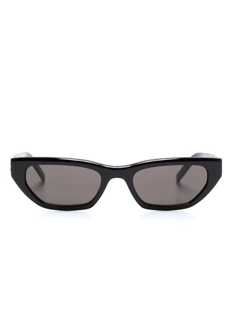 Saint Laurent Eyewear Logo Plaque Cat Eye Sunglasses Farfetch