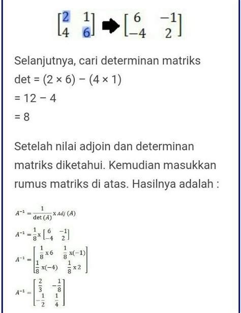 Cara Mencari Adjoin Matriks Meteor