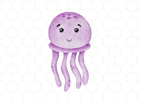 Jellyfish Watercolor Illustration Graphic by LuiDesignStudio · Creative ...