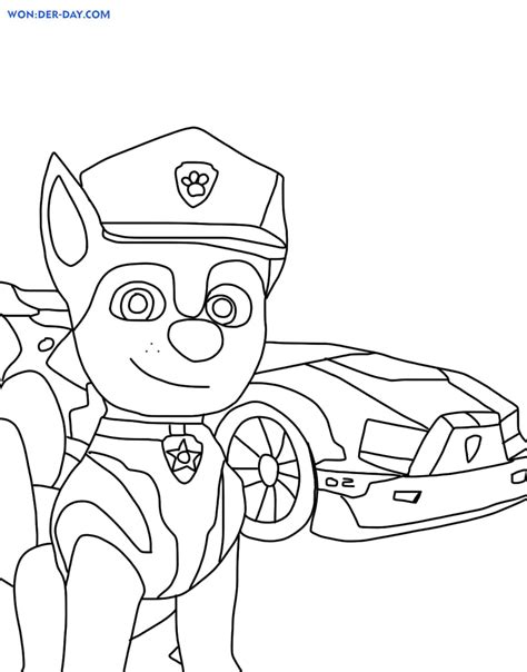 Chase Paw Patrol Coloring Pages Wonder Day Coloring Pages For