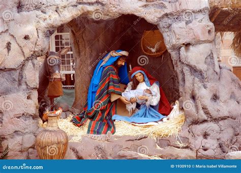 Nativity Christmas in Temple Square Stock Photo - Image of baby, lake ...